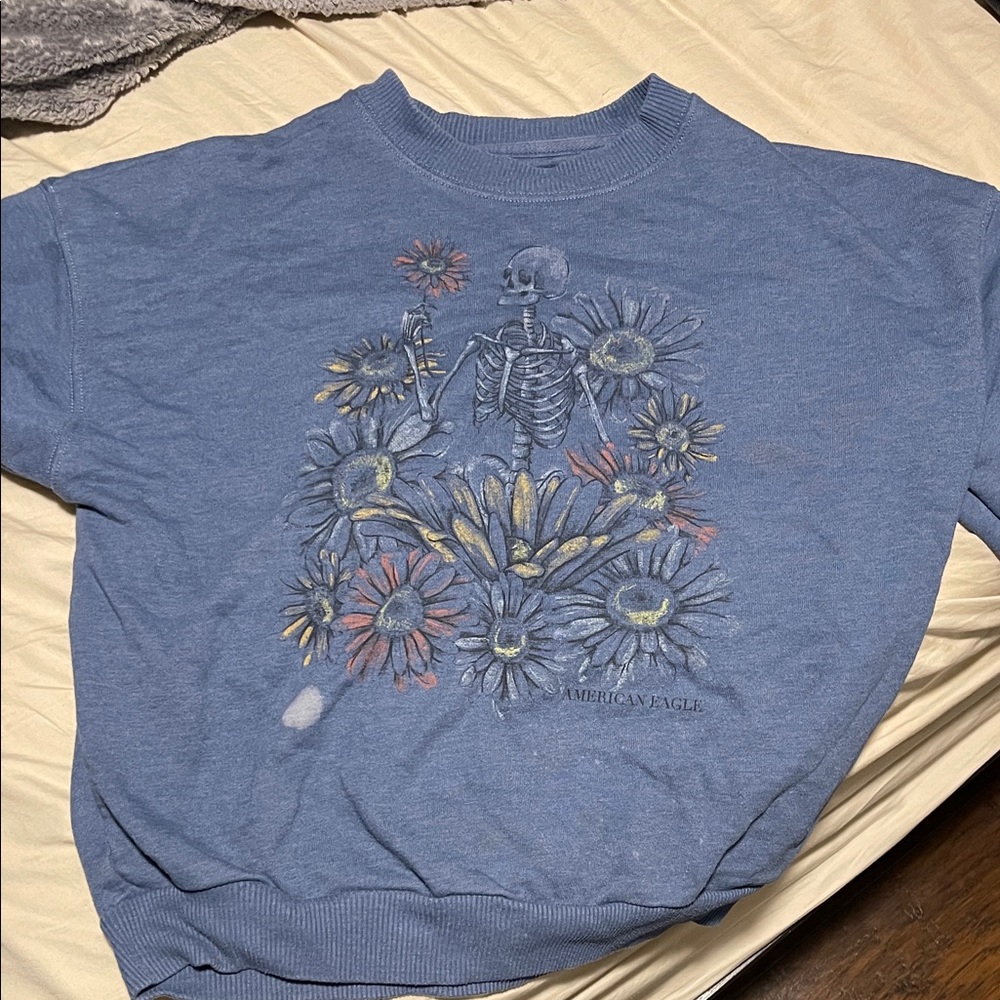 American Eagle Light Blue Crewneck
